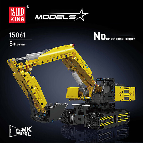 Mould-King-15061-Motor-Yellow-Mechanical-Digger-1