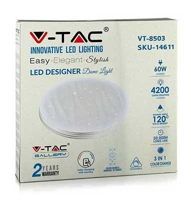 vtac-14611-v-tac-vt-8503-dome-rond-led-lumiere-30w-60w-surface-changement-couleur-3in1-et-dimmable-avec-telecommande-sku-14611-6fe